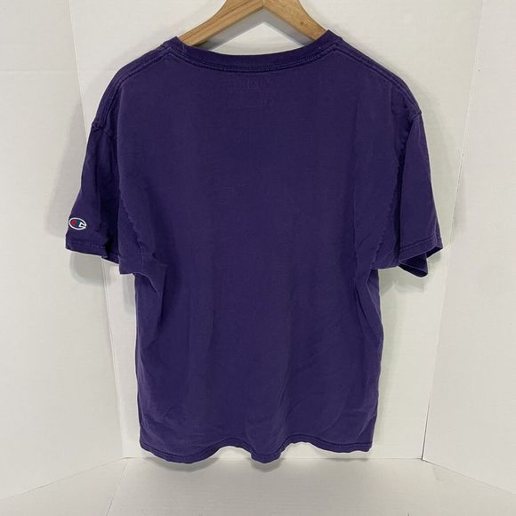 Goshen College Maple Leafs Graphic T Shirt, Large, Champion, Purple - Picture 4 of 8